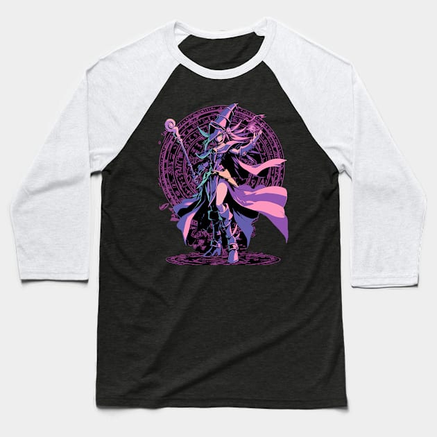 dark magician girl Baseball T-Shirt by StevenBag